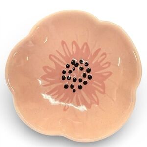 Now Designs Pink Ceramic Flower Trinket Dish